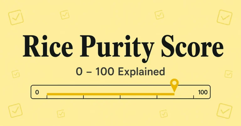 rice purity score meaning